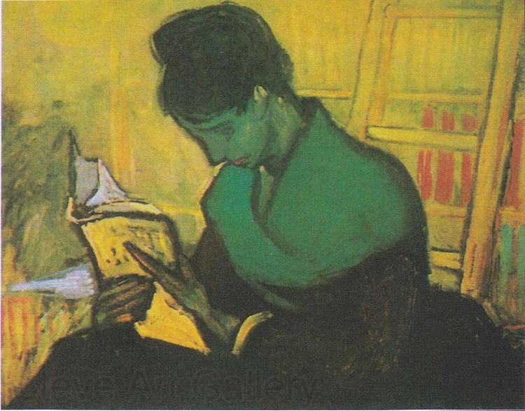 Vincent Van Gogh Woman reading a novel Norge oil painting art